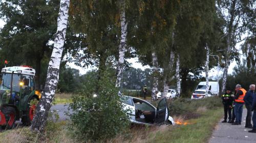 Automobilist gewond na botsing tegen boom in Den Ham