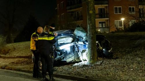 Automobilist gewond bij botsing tegen boom in Hellendoorn